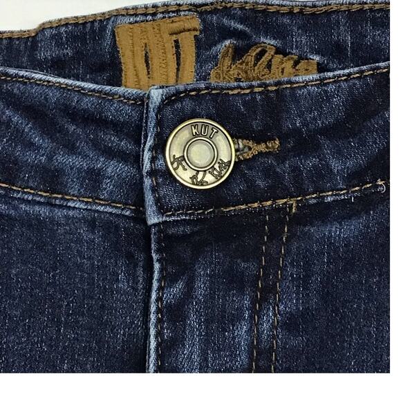 Kut from the Kloth Mid Rise Straight Slim Leg Classic Blue Rinse Jeans sz 4 x 30 - Picture 7 of 11